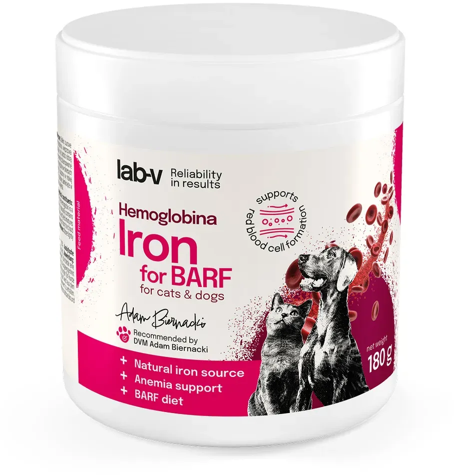 Lab-v Hämoglobin - natürliches Häm-Eisen für BARF-Mischungen und Heimnahrung 180 g