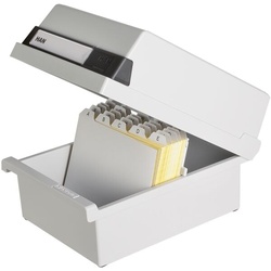 HAN Karteikasten »966« A6 quer bis zu 800 Karten grau, 17.7x14x25 cm
