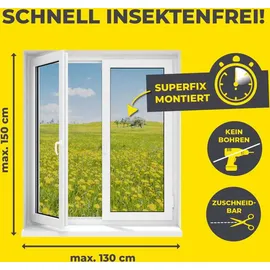 EasyMaxx Fliegengitter mit Magic Click 150 x 130 cm Schwarz