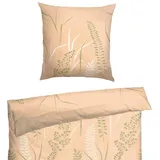 SCHIESSER Annic Floral Sand 155 x 220 cm + 80 x 80 cm