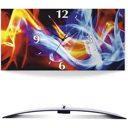 Artland Wanduhr »Feuer und Eis«, 3D Optik gebogen, mit Quarz- oder Funkuhrwerk, versch. Größen Artland orange