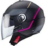 Caberg Riviera V4 X Geo Jethelm - Matt Schwarz/Grau/Pink - XS