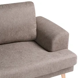 Beliani Couch Stoff 3-Sitzer Braun