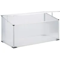 Relaxdays Frühbeet 1 x 0,5 x 0,5 m transparent