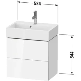 Duravit Waschtischunterschrank 2 Auszüge 58,4 x 39,1 x 54,4 cm Eiche Schwarz