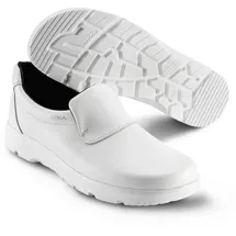 Sika Unisex Optimax Arbeitsschuh, rutschfeste PU-Sohle, Permair-Lederschuhe, antibakterielle,waschbare Innensohle,metallfreies Berufsschuhwerk für Krankenhaus,Gastronomie & Reinigungspersonal, Weiß-44 - 44 EU