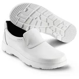 Sika Unisex Optimax Arbeitsschuh, rutschfeste PU-Sohle, Permair-Lederschuhe, antibakterielle,waschbare Innensohle,metallfreies Berufsschuhwerk für Krankenhaus,Gastronomie & Reinigungspersonal, Weiß-44 - 44 EU