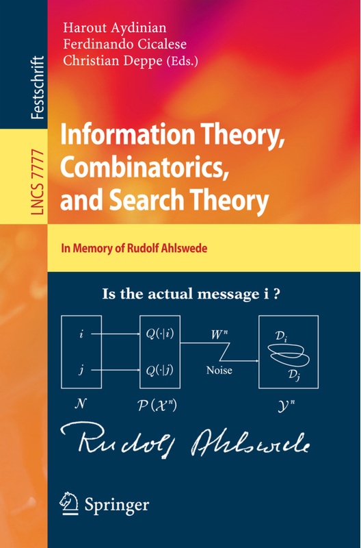 Information Theory  Combinatorics  And Search Theory  Kartoniert (TB)