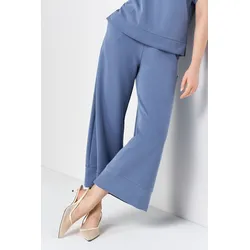 Culotte RICH & ROYAL "2409 T Peach Culotte", Damen, Gr. M, N-Gr, blau (vintage blau), Web, Obermaterial: 52% Modal, 42% Polyester, 6% Elasthan, casual, Hosen, aus fester, gepeachter Qualität