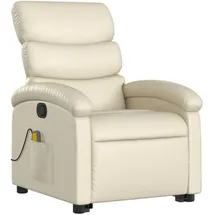 vidaXL Massagesessel mit Aufstehhilfe Kunstleder 92 x 99,5 x 0 cm Beige