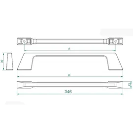 Livingpoint24 Möbelgriff 320 mm 0,8 x 3 x 34,6 cm