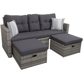 Garden Pleasure Valetta Loungesofa grau/dunkelgrau