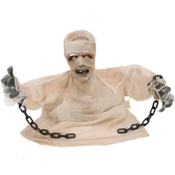 Animierte Halloween Mumie GROUNDBREAKER - Bewegung, Licht, Sound - 40cm