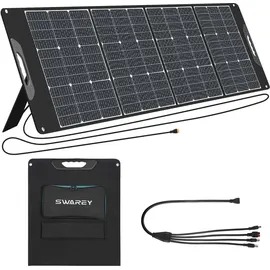 SWAREY Faltbares Solarpanel 200W Monokristallines Solarmodul für Powerstation Garten Camping RV Wandern Tablet