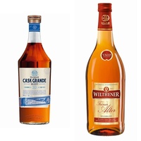 Wilthener Cask Grande Brandy, X.O.-Qualität, 40% vol.(1 x 0.7 l) & Feiner Alter Weinbrand 36% vol., Brandy in V.S.O.P.-Qualität, in Limousin-Eichenholzfässern gelagert (1 x 0.7 l)