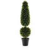RELAX4LIFE Kunstpflanze Zypresse 120 cm Künstliche Pflanze im Topf Kunstbaum Groß für Indoor Outdoor Grün