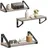 VASAGLE Wandregal 3er Set 30 x 35 x 40 cm Greige/Mattschwarz