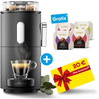 CoffeeB Kaffeemaschine Globe + 4 Gratis Packungen Coffee Balls + 20€ Gutschein