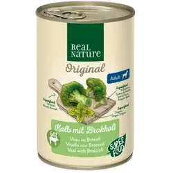 REAL NATURE Superfood Adult Kalb mit Brokkoli 12x400 g