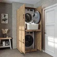 Roomartstore.de Roomart Waschmaschinenschrank Dora für Trockner & Waschmaschine, in