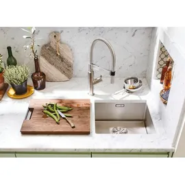 Blanco Claron 400-U Edelstahl Seidenglanz + Handbetätigung + InFino