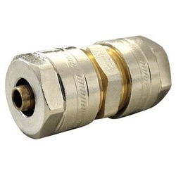 Verbindungskupplung aus Messing für Kunstoffrohre 14 x 2,0 mm