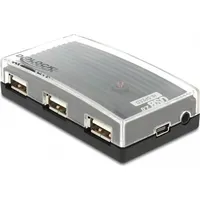 DeLock 64203 USB-Hub 3+1 Port USB 2.0 Kabel-Hub mit USB-C® Stecker Mehrfarbig