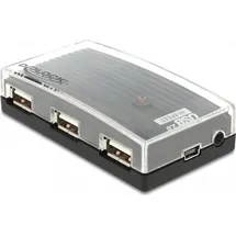 DeLock 64203 USB-Hub 3+1 Port USB 2.0 Kabel-Hub mit USB-C® Stecker Mehrfarbig
