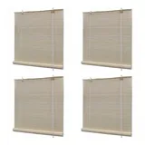 vidaXL Bambusrollos Natur 4 Stk. 120x160 cm