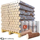 960 kg Nestro Briketts !SONDERAKTION! Hartholzbriketts aus Buche & Eiche | 96 x 10 kg Holzbrikett auf Palette | Energie Kienbacher®