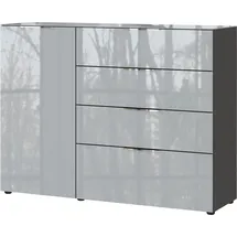 Germania Sideboard Oakland 134 x 102 x 42 cm Grau / Silber