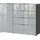 Germania Sideboard Oakland 134 x 102 x 42 cm Grau / Silber