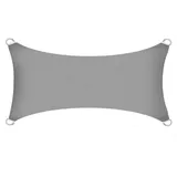 Estexo Sonnenschutzsegel Schattenspender Sonnensegel Sonnenschutz UV-Schutz HDPE Grau 2x4m (rechteck)