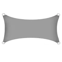 Estexo Sonnenschutzsegel Schattenspender Sonnensegel Sonnenschutz UV-Schutz HDPE Grau 2x4m (rechteck)