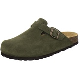 AFS-Schuhe 3900 Herren Clogs, Bequeme Hausschuhe für Männer, Pantoffeln aus Leder, Made in Germany (47 EU, moos Nubuk) - 47 EU