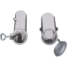 Schneider Bodenhülse Aluminium Grau