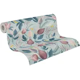 A.S. Création Vliestapete Blüten- & Blätter-Design 10 m x 0,32 m 790621 Blau/Pink/Rosa