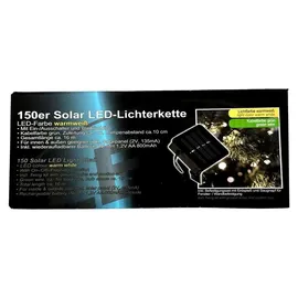 Mojawo Lichterkette Kunststoff 150er Solar warmweiß inkl. Dämmerungssensor grün