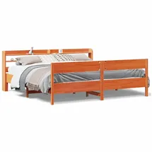 vidaXL Massivholzbett 200 x 200 cm Braun