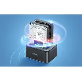 ORICO for 2.5" / ́/3.5 HDD / SSD, 5Gbps, USB-A to USB-B with cloning function Black