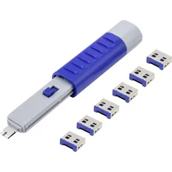 Renkforce USB-Portsperre (6 St. Pro VPE) mit einem Schlüssel