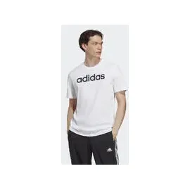 Adidas Essentials Single Jersey Linear Embroidered Logo T-Shirt White / Black S