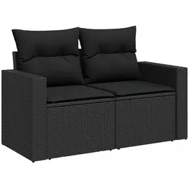 vidaXL Garten-Lounge-Set 8-tlg. schwarz