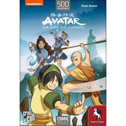 Pegasus 76003G - Avatar, Der Herr der Elemente (Team Avatar), Comic-Puzzle, 500 Teile