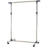 Homcom Garderobenständer individuell verstellbar silber (86-160) x 45 x (95-170) cm (BxLxH)