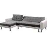 Habitat et Jardin Ecksofa theo Grau/Weiß