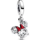 Pandora Moments Disney Minnie Maus Silhouette Charm-Anhänger aus Sterling Silber mit Zirkonia, Kompatibel Moments Armbänder, 793533C01