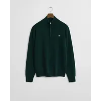 GANT Superfine Lambswool Halbzippullover - Tartan Green - M