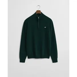 GANT Superfine Lambswool Halbzippullover - Tartan Green - M