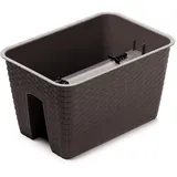 Rattan Balkonkasten Balkontopf Geländertopf Ratolla Umbra 40 cm